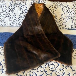 Faux Fur Reversible Wrap